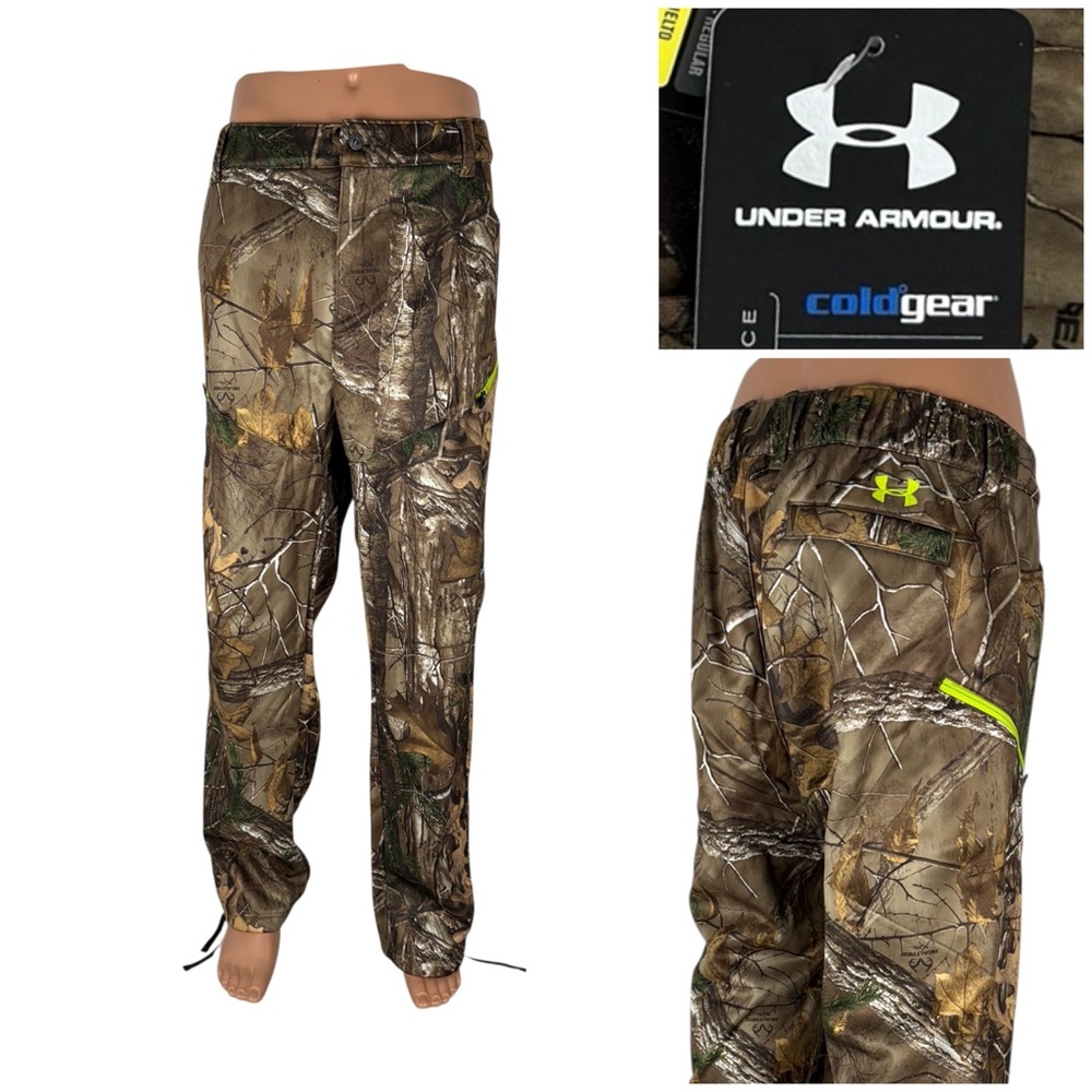 Under Armour Mens 2XL Pants Scent Control Armourstretch 1244443 Real Tree NWT